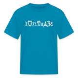 BEAUTIFUL in Typed Characters - Child's T-Shirt - turquoise