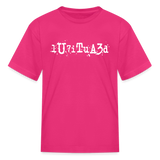 BEAUTIFUL in Typed Characters - Child's T-Shirt - fuchsia