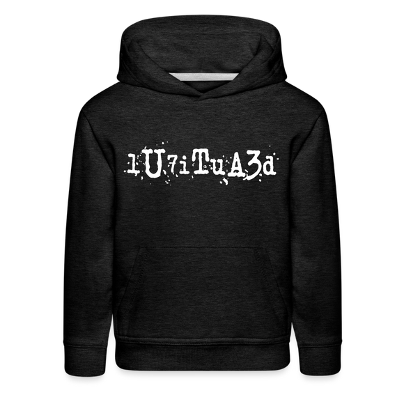 BEAUTIFUL in Typed Characters - Children's Hoodie - charcoal grey