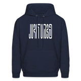 BEAUTIFUL in Abstract Characters - Adult Hoodie - navy