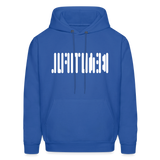 BEAUTIFUL in Abstract Dots - Adult Hoodie - royal blue