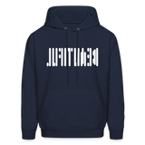 BEAUTIFUL in Abstract Dots - Adult Hoodie - navy