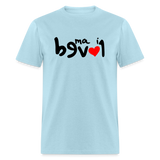 LOVED in Drawn Characters - Classic T-Shirt - powder blue