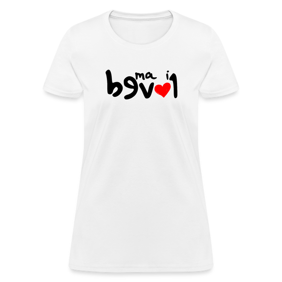 LOVED in Drawn Characters - Women's Shirt - white