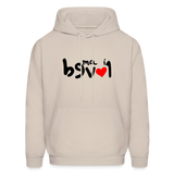 LOVED in Drawn Characters - Adult Hoodie - Sand