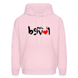 LOVED in Drawn Characters - Adult Hoodie - pale pink