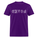 LOVED in Scratched Lines - Classic T-Shirt - purple