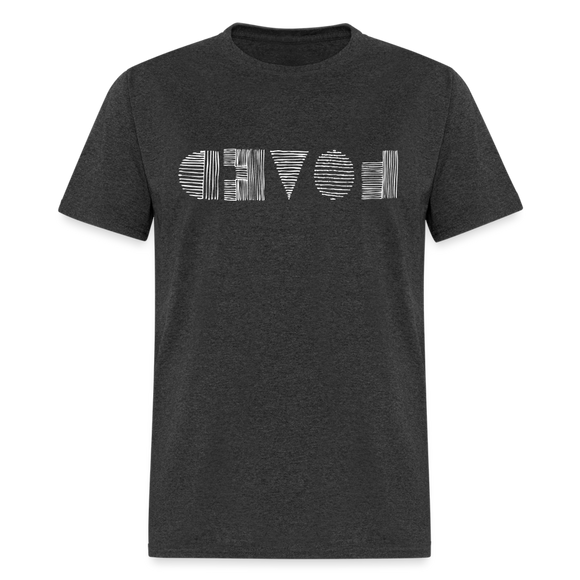 LOVED in Scratched Lines - Classic T-Shirt - heather black