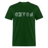 LOVED in Scratched Lines - Classic T-Shirt - forest green