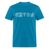 LOVED in Scratched Lines - Classic T-Shirt - turquoise