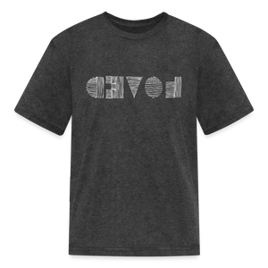 LOVED in Scratched Lines - Child's T-Shirt - heather black