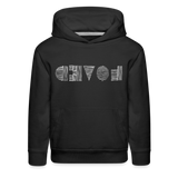 LOVED in Scratched Lines - Children's Hoodie - black