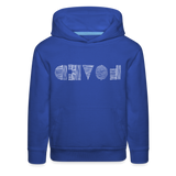 LOVED in Scratched Lines - Children's Hoodie - royal blue