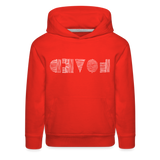 LOVED in Scratched Lines - Children's Hoodie - red