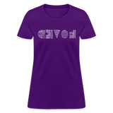 LOVED in Scratched Lines - Women's Shirt - purple