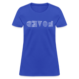 LOVED in Scratched Lines - Women's Shirt - royal blue