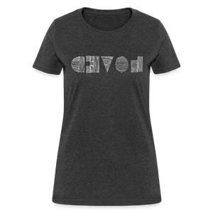 LOVED in Scratched Lines - Women's Shirt - heather black