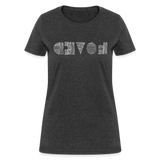 LOVED in Scratched Lines - Women's Shirt - heather black