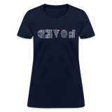 LOVED in Scratched Lines - Women's Shirt - navy