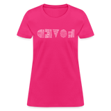 LOVED in Scratched Lines - Women's Shirt - fuchsia