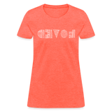 LOVED in Scratched Lines - Women's Shirt - heather coral