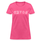 LOVED in Scratched Lines - Women's Shirt - heather pink