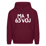 LOVED in Painted Characters - Adult Hoodie - burgundy