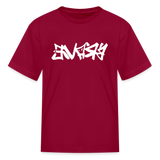 BRAVE in Graffiti - Child's T-Shirt - dark red