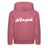 BREATHE in Abstract Characters - Children's Hoodie - mauve