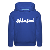 BREATHE in Abstract Characters - Children's Hoodie - royal blue