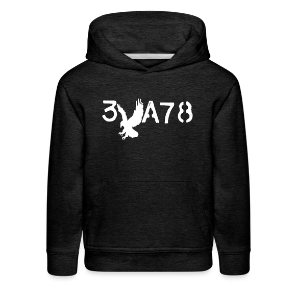 BRAVE in Stenciled Characters - Children's Hoodie - charcoal grey