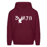 BRAVE in Stenciled Characters - Adult Hoodie - burgundy