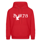 BRAVE in Stenciled Characters - Adult Hoodie - red