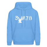 BRAVE in Stenciled Characters - Adult Hoodie - carolina blue