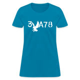 BRAVE in Stenciled Characters - Women's Shirt - turquoise