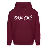 BRAVE in Tribal Characters - Adult Hoodie - burgundy