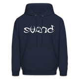 BRAVE in Tribal Characters - Adult Hoodie - navy