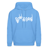 BREATHE in Curly Characters - Adult Hoodie - carolina blue