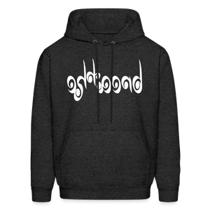 BREATHE in Curly Characters - Adult Hoodie - charcoal grey