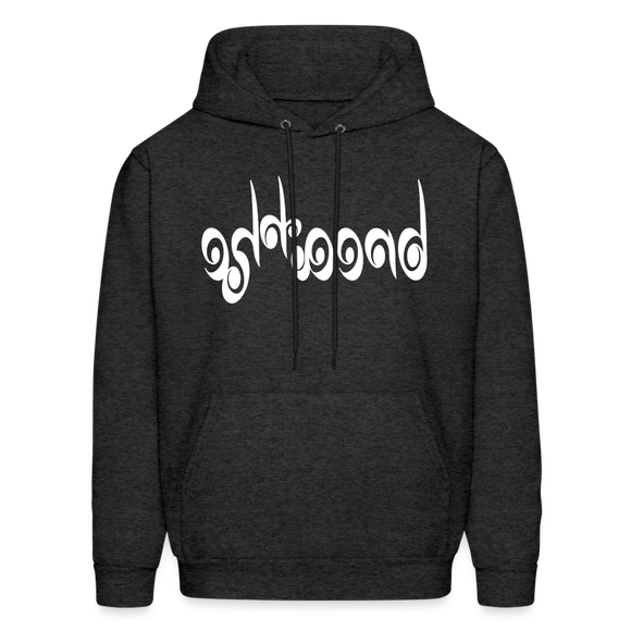 BREATHE in Curly Characters - Adult Hoodie - charcoal grey