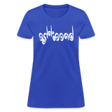 BREATHE in Curly Characters - Women's Shirt - royal blue