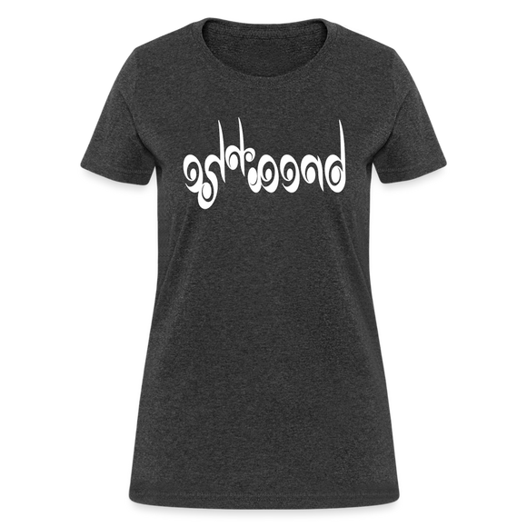 BREATHE in Curly Characters - Women's Shirt - heather black