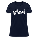 BREATHE in Curly Characters - Women's Shirt - navy