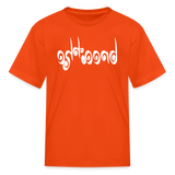 BREATHE in Curly Characters - Child's T-Shirt - orange