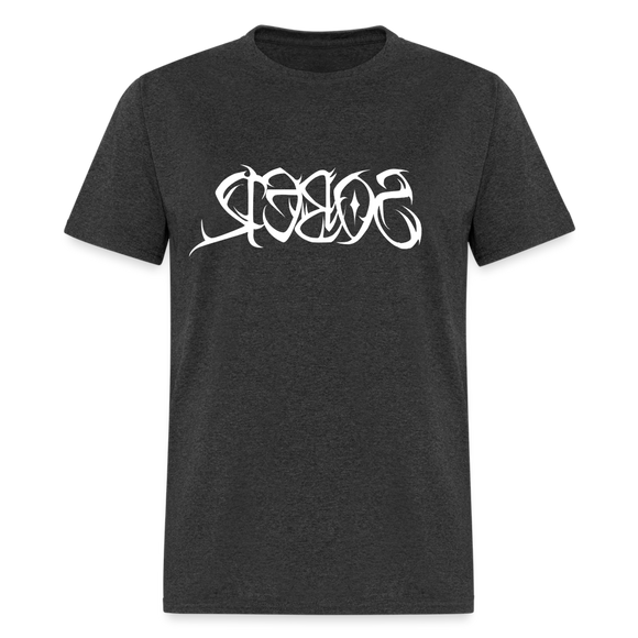 SOBER in Tribal Characters - Classic T-Shirt - heather black