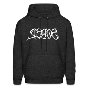 SOBER in Tribal Characters - Adult Hoodie - charcoal grey