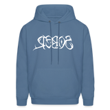 SOBER in Tribal Characters - Adult Hoodie - denim blue