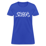 SOBER in Tribal Characters - Women's Shirt - royal blue