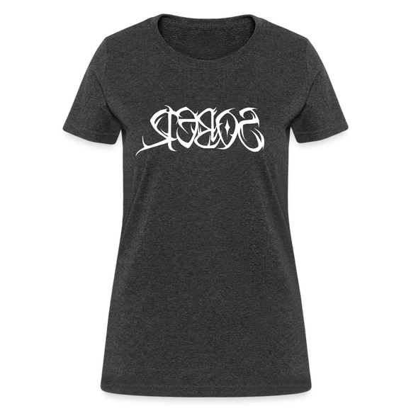 SOBER in Tribal Characters - Women's Shirt - heather black