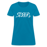 SOBER in Tribal Characters - Women's Shirt - turquoise